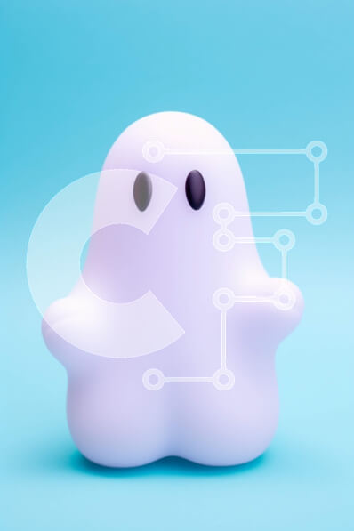 Intra Συλλεκτικό Ξύλινο Παζλ Plywood  4mm - Λευκό παιχνίδι φάντασμα σε μπλε φόντο Σε Ξύλινο Κουτί - Διαστάσεις Puzzle: 10x10 cm – 25 κομμάτια