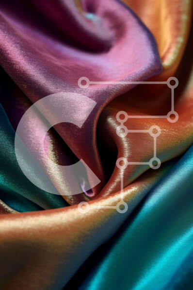 Intra Συλλεκτικό Ξύλινο Παζλ Plywood  4mm - Πολύχρωμο μεταξωτό κασκόλ με περίπλοκα μοτίβα κινηματογράφηση σε πρώτο πλάνο Σε Ξύλινο Κουτί - Διαστάσεις Puzzle: 10x10 cm – 25 κομμάτια