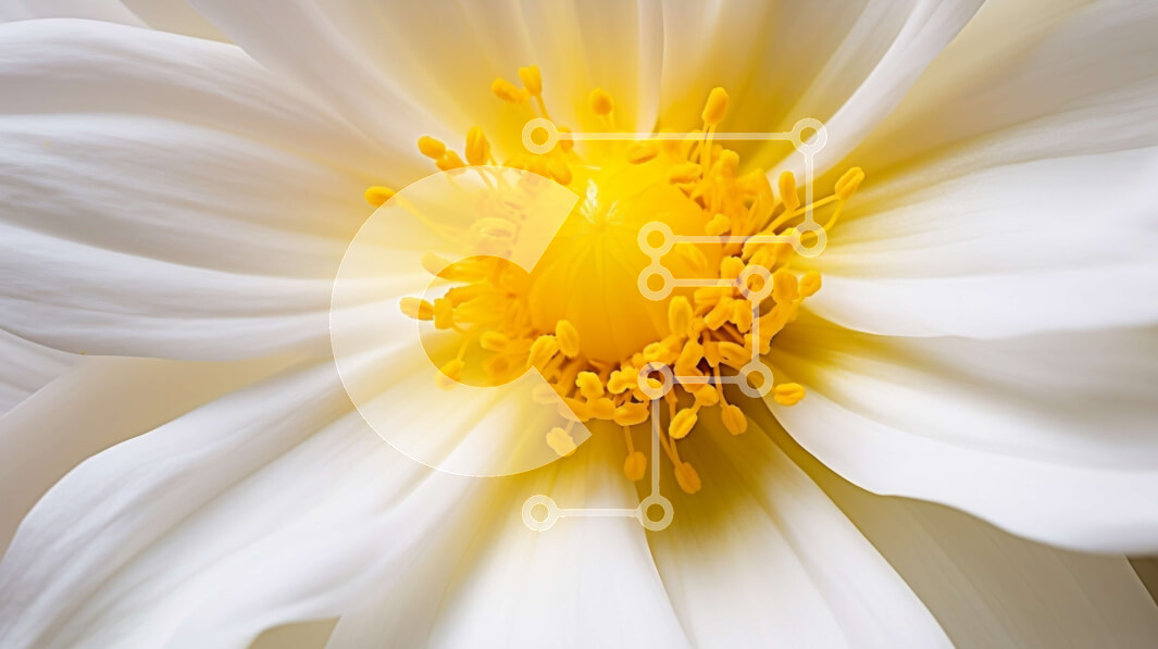 Intra Συλλεκτικό Ξύλινο Παζλ Plywood  4mm - Κοντινό πλάνο λευκό λουλούδι με κίτρινα κέντρα Σε Ξύλινο Κουτί - Διαστάσεις: 10x10 cm – 25 κομμάτια