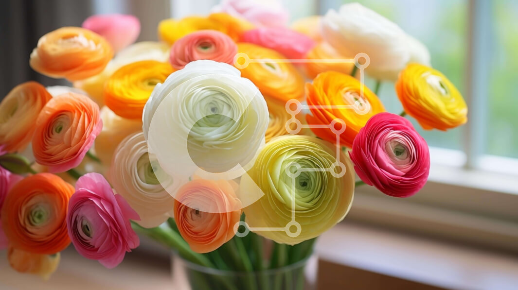 Intra Συλλεκτικό Ξύλινο Παζλ Plywood  4mm - Πολύχρωμο βάζο με τριαντάφυλλα, γαρίφαλα και ανθούρια Σε Ξύλινο Κουτί - Διαστάσεις: 10x10 cm – 25 κομμάτια