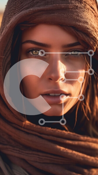 Intra Συλλεκτικό Ξύλινο Παζλ Plywood  4mm - Όμορφη εικόνα μιας γυναίκας που στέκεται μόνη στην έρημο Σε Ξύλινο Κουτί - Διαστάσεις Puzzle: 10x10 cm – 25 κομμάτια