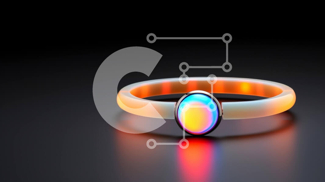 Intra Συλλεκτικό Ξύλινο Παζλ Plywood  4mm - Λαμπερό δαχτυλίδι σε πορτοκαλί και κίτρινα χρώματα σε μαύρο φόντο Σε Ξύλινο Κουτί - Διαστάσεις Puzzle: 10x10 cm – 25 κομμάτια