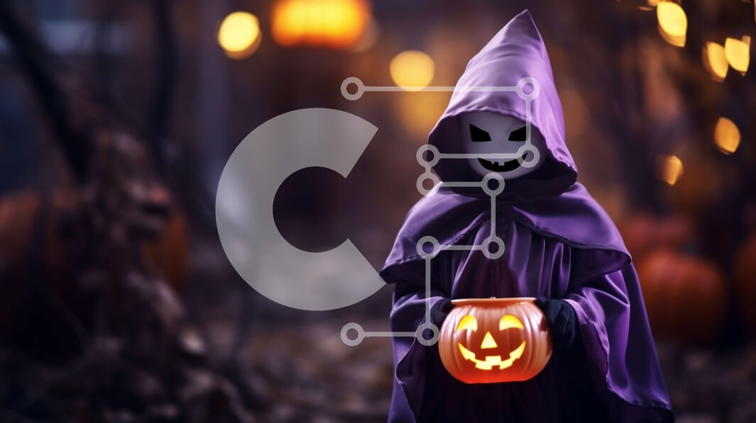 Intra Συλλεκτικό Ξύλινο Παζλ Plywood  4mm - Παιδί που γιορτάζει το Halloween με φανάρι Jack-o' Σε Ξύλινο Κουτί - Διαστάσεις: 10x10 cm – 25 κομμάτια