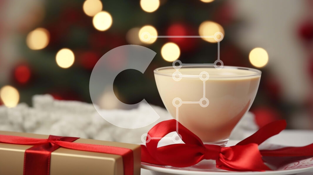 Σετ των 2 Intra Συλλεκτικό Ξύλινο Παζλ Plywood  4mm - Ποτήρι γάλα με σαντιγί και χριστουγεννιάτικο δέντρο Σε Ξύλινο Κουτί - Διαστάσεις: 10x10 cm – 25 κομμάτια