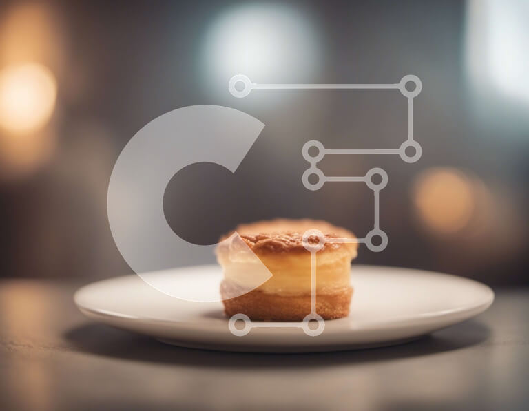 Σετ των 2 Intra Συλλεκτικό Ξύλινο Παζλ Plywood  4mm - Αγνώστου ταυτότητας επιδόρπιο σε ένα άσπρο πιάτο Σε Ξύλινο Κουτί - Διαστάσεις: 10x10 cm – 25 κομμάτια