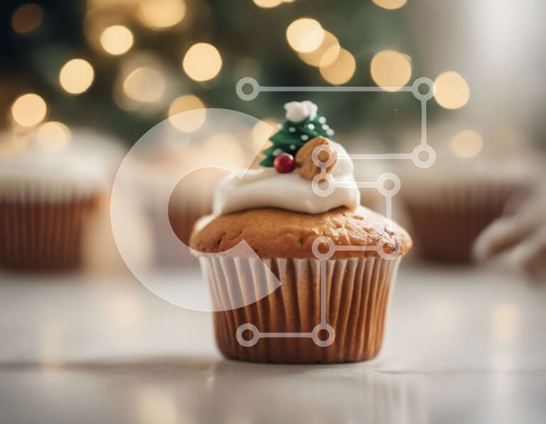 Σετ των 2 Intra Συλλεκτικό Ξύλινο Παζλ Plywood  4mm - Λαχταριστά Cupcakes με γλάσο και διακοσμητικά Σε Ξύλινο Κουτί - Διαστάσεις: 10x10 cm – 25 κομμάτια