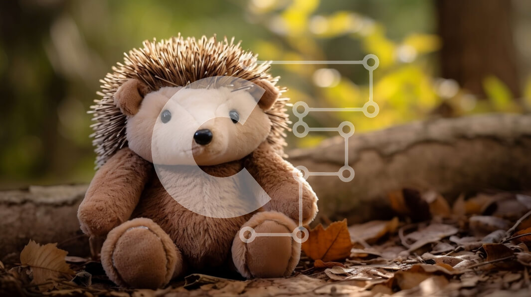 Intra Συλλεκτικό Ξύλινο Παζλ Plywood  4mm - Γεμιστός Σκαντζόχοιρος στο Δάσος Σε Ξύλινο Κουτί - Διαστάσεις: 10x10 cm – 25 κομμάτια