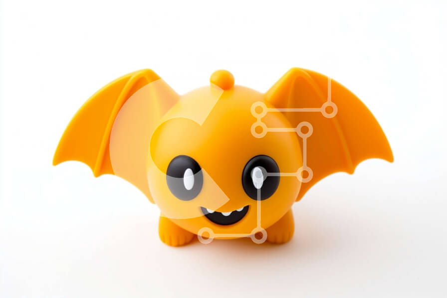 Intra Συλλεκτικό Ξύλινο Παζλ Plywood  4mm - Πορτοκαλί παιχνίδι ρόπαλο σε άσπρο φόντο Σε Ξύλινο Κουτί - Διαστάσεις: 10x10 cm – 25 κομμάτια