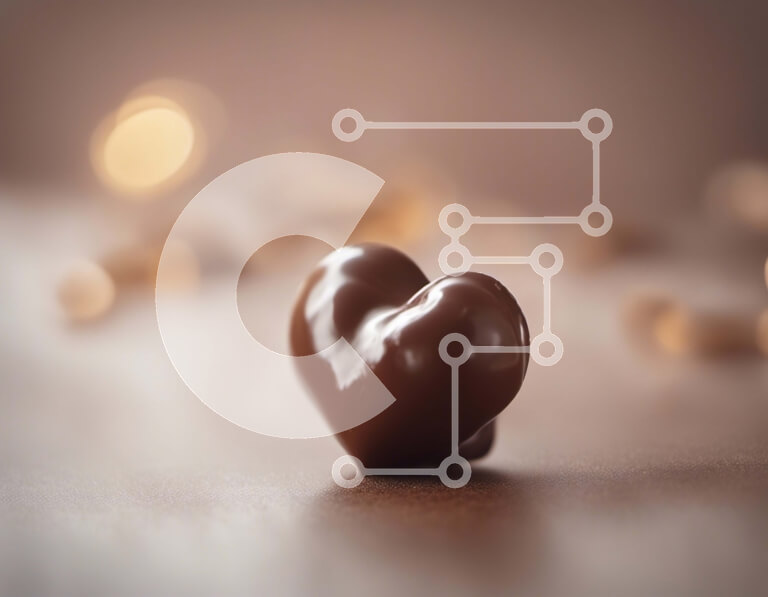 Σετ των 2 Intra Συλλεκτικό Ξύλινο Παζλ Plywood  4mm - Μπάρα σοκολάτας σε σχήμα καρδιάς σε καφέ φόντο με υφή Σε Ξύλινο Κουτί - Διαστάσεις: 10x10 cm – 25 κομμάτια