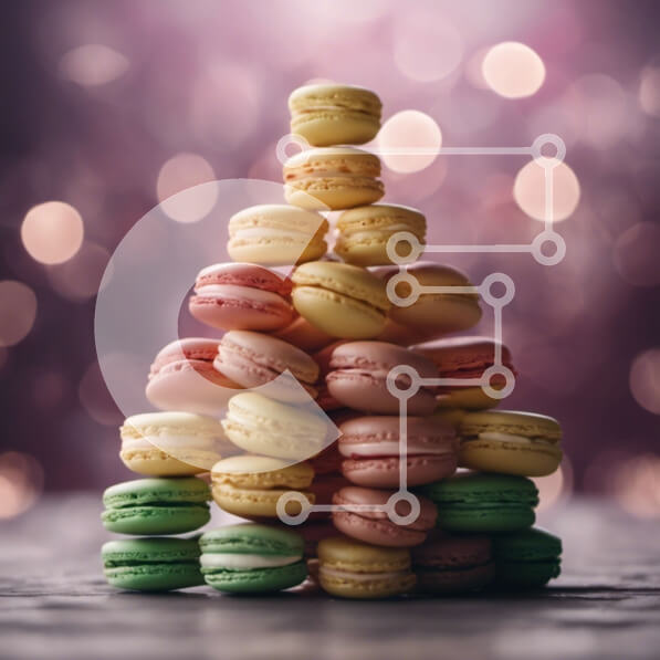 Σετ των 2 Intra Συλλεκτικό Ξύλινο Παζλ Plywood  4mm - Πολύχρωμα αμυγδαλωτά σε σχήμα πυραμίδας ανάποδα Σε Ξύλινο Κουτί - Διαστάσεις: 10x10 cm – 25 κομμάτια