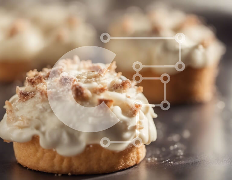 Σετ των 2 Intra Συλλεκτικό Ξύλινο Παζλ Plywood  4mm - Ομάδα Cupcakes με White Frosting και Sprinkles Σε Ξύλινο Κουτί - Διαστάσεις: 10x10 cm – 25 κομμάτια