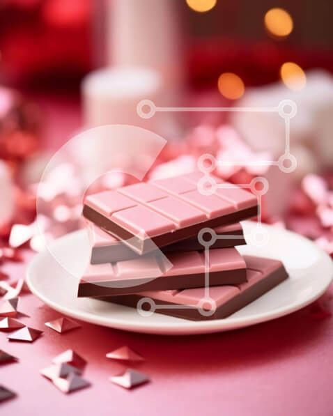 Σετ των 2 Intra Συλλεκτικό Ξύλινο Παζλ Plywood  4mm - Μπάρες σοκολάτας για την ημέρα του Αγίου Βαλεντίνου Στοίβα με κεριά και διακοσμητικά Σε Ξύλινο Κουτί - Διαστάσεις: 10x10 cm – 25 κομμάτια