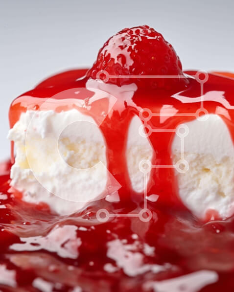 Σετ των 2 Intra Συλλεκτικό Ξύλινο Παζλ Plywood  4mm - Φέτα κέικ με σαντιγί και φράουλες Σε Ξύλινο Κουτί - Διαστάσεις: 10x10 cm – 25 κομμάτια