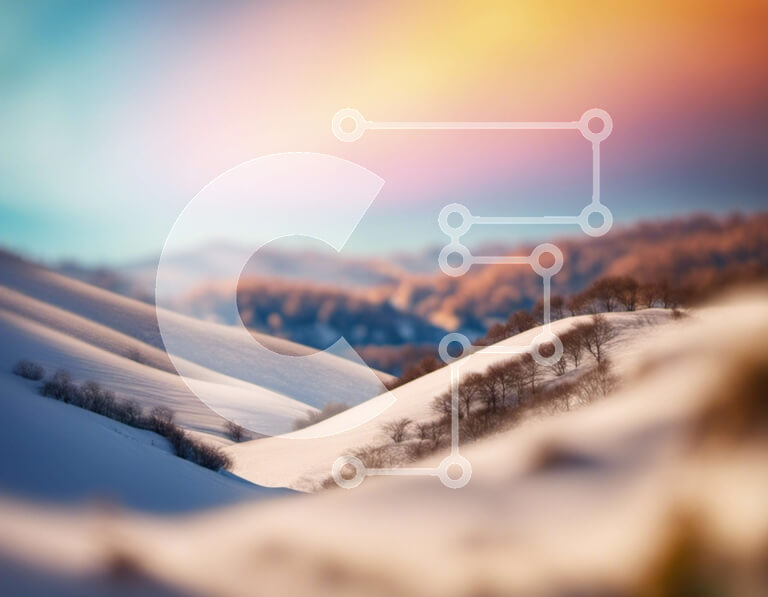 Intra Συλλεκτικό Ξύλινο Παζλ Plywood  4mm - Χιονισμένος λόφος με δέντρα και βουνά στο βάθος Σε Ξύλινο Κουτί - Διαστάσεις: 10x10 cm – 25 κομμάτια