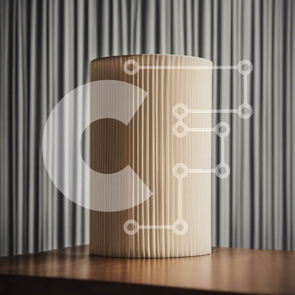 Intra Συλλεκτικό Ξύλινο Παζλ Plywood  4mm - Λευκό φωτιστικό σε ξύλινο τραπέζι Σε Ξύλινο Κουτί - Διαστάσεις Puzzle: 10x10 cm – 25 κομμάτια