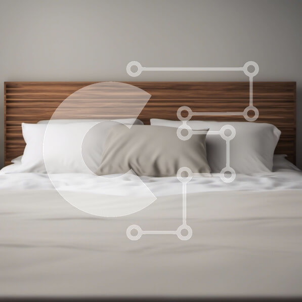 Intra Συλλεκτικό Ξύλινο Παζλ Plywood  4mm - Κρεβάτι με ξύλινο κεφαλάρι και λευκό κάλυμμα Σε Ξύλινο Κουτί - Διαστάσεις Puzzle: 10x10 cm – 25 κομμάτια