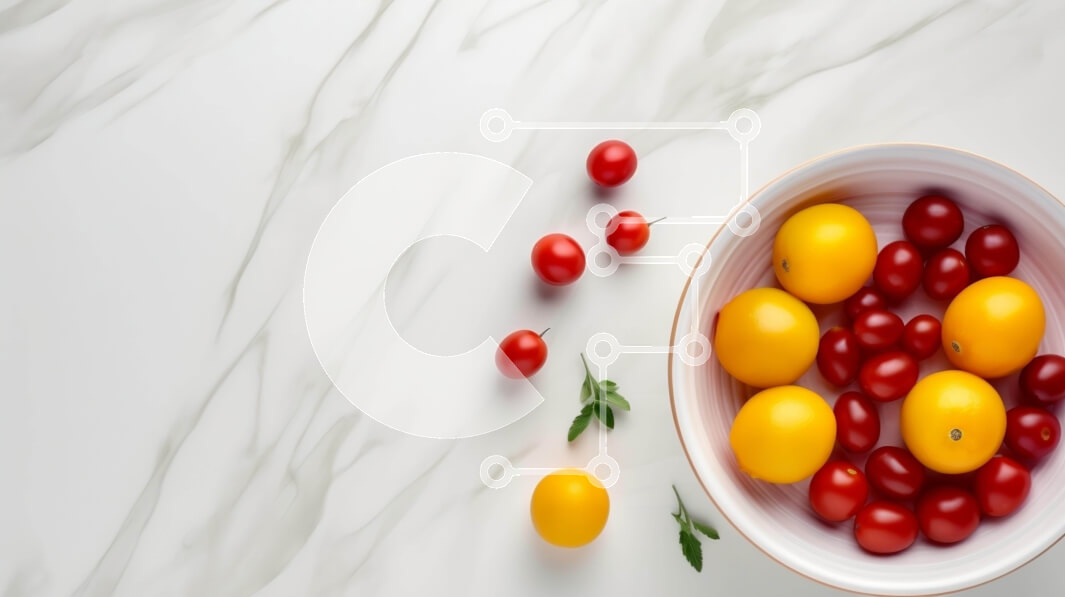 Σετ των 2 Intra Συλλεκτικό Ξύλινο Παζλ Plywood  4mm - Μπολ με ντομάτες με φρέσκα φύλλα μέντας σε μαρμάρινο τραπέζι Σε Ξύλινο Κουτί - Διαστάσεις: 10x10 cm – 25 κομμάτια