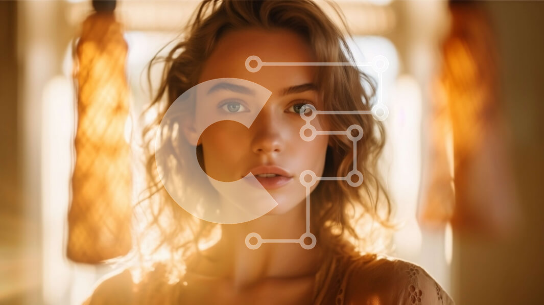 Intra Συλλεκτικό Ξύλινο Παζλ Plywood  4mm - Πανέμορφη νεαρή γυναίκα με σγουρά μαλλιά που στέκεται μπροστά από το παράθυρο Σε Ξύλινο Κουτί - Διαστάσεις Puzzle: 10x10 cm – 25 κομμάτια