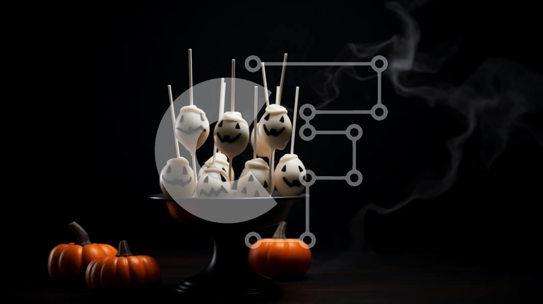 Intra Συλλεκτικό Ξύλινο Παζλ Plywood  4mm - Popsicles με θέμα το Halloween σε μαύρο μπολ με κολοκύθες Σε Ξύλινο Κουτί - Διαστάσεις Puzzle: 10x10 cm – 25 κομμάτια