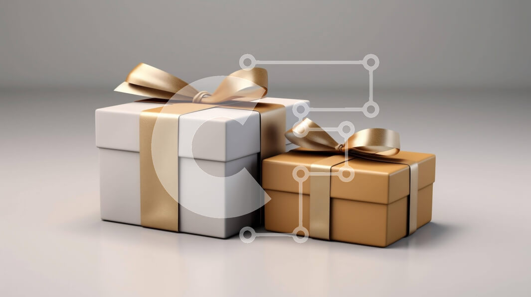 Intra Συλλεκτικό Ξύλινο Παζλ Plywood  4mm - Δύο κουτιά δώρου με χρυσές κορδέλες Σε Ξύλινο Κουτί - Διαστάσεις Puzzle: 10x10 cm – 25 κομμάτια