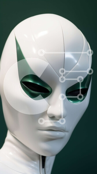 Intra Συλλεκτικό Ξύλινο Παζλ Plywood  4mm - Αστροναύτης με λευκή διαστημική στολή με πράσινα μάτια και κράνος Σε Ξύλινο Κουτί - Διαστάσεις Puzzle: 10x10 cm – 25 κομμάτια