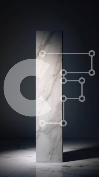 Intra Συλλεκτικό Ξύλινο Παζλ Plywood  4mm - Κομψή εικόνα μιας ελληνικής έμπνευσης μαρμάρινης στήλης σε ένα σκοτεινό δωμάτιο Σε Ξύλινο Κουτί - Διαστάσεις Puzzle: 10x10 cm – 25 κομμάτια