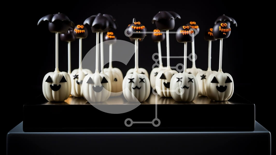 Σετ των 2 Intra Συλλεκτικό Ξύλινο Παζλ Plywood  4mm - Chocolate Cake Pops με αποκριάτικες διακοσμήσεις Σε Ξύλινο Κουτί - Διαστάσεις: 10x10 cm – 25 κομμάτια