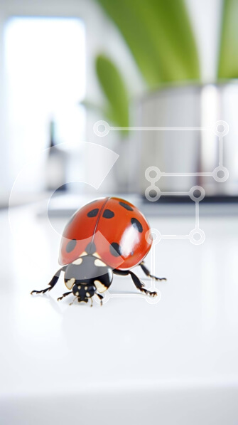 Σετ των 2 Intra Συλλεκτικό Ξύλινο Παζλ Plywood  4mm - Πασχαλίτσα στον πάγκο κουζίνας Σε Ξύλινο Κουτί - Διαστάσεις: 10x10 cm – 25 κομμάτια