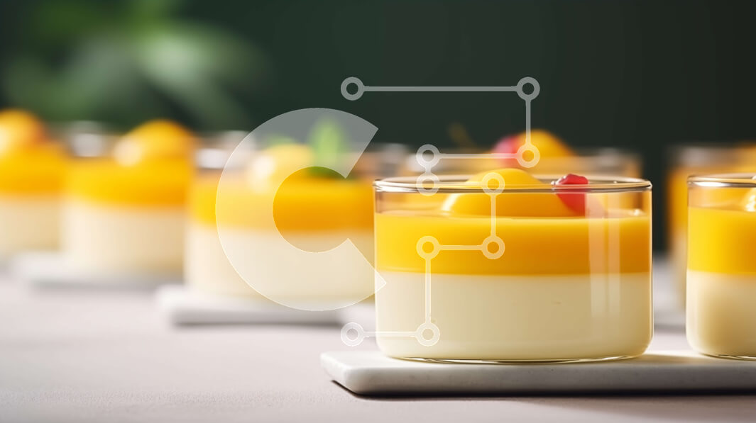 Σετ των 2 Intra Συλλεκτικό Ξύλινο Παζλ Plywood  4mm - Ομάδα επιδορπίων σε γυάλινα κύπελλα σε λευκές μαρμάρινες πλάκες Σε Ξύλινο Κουτί - Διαστάσεις: 10x10 cm – 25 κομμάτια