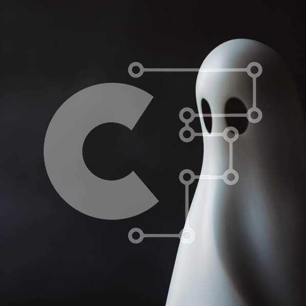 Intra Συλλεκτικό Ξύλινο Παζλ Plywood  4mm - Άσπρο ειδώλιο φάντασμα σε μαύρο φόντο Σε Ξύλινο Κουτί - Διαστάσεις Puzzle: 10x10 cm – 25 κομμάτια