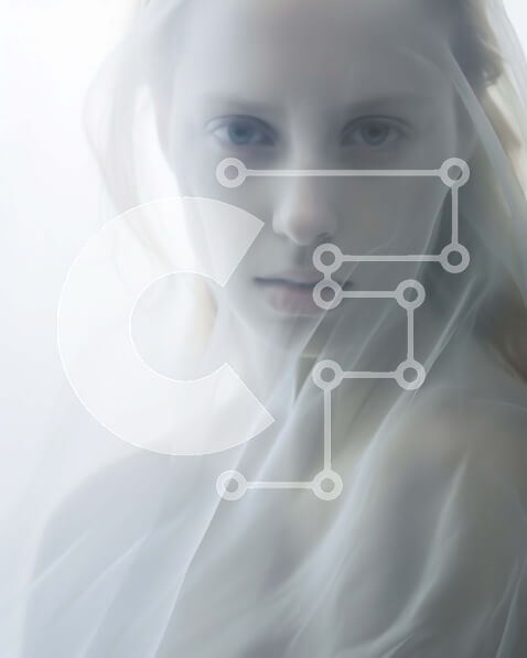 Intra Συλλεκτικό Ξύλινο Παζλ Plywood  4mm - Όμορφη γυναίκα με μακριά ξανθά μαλλιά και μπλε μάτια Σε Ξύλινο Κουτί - Διαστάσεις Puzzle: 10x10 cm – 25 κομμάτια