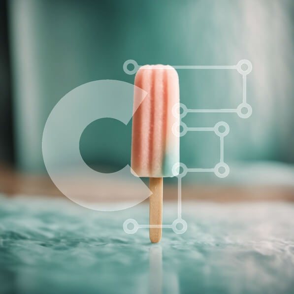 Σετ των 2 Intra Συλλεκτικό Ξύλινο Παζλ Plywood  4mm - Πολύχρωμο Popsicle στο νερό Σε Ξύλινο Κουτί - Διαστάσεις: 10x10 cm – 25 κομμάτια