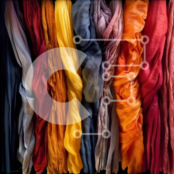 Intra Συλλεκτικό Ξύλινο Παζλ Plywood  4mm - Κομψά κασκόλ σε φωτεινά χρώματα στην οθόνη Σε Ξύλινο Κουτί - Διαστάσεις Puzzle: 10x10 cm – 25 κομμάτια