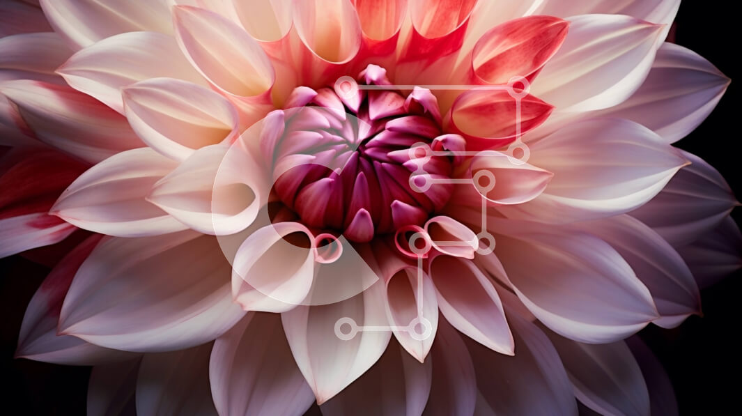 Intra Συλλεκτικό Ξύλινο Παζλ Plywood  4mm - Μεγάλο ροζ και λευκό λουλούδι Ντάλια Σε Ξύλινο Κουτί - Διαστάσεις: 10x10 cm – 25 κομμάτια