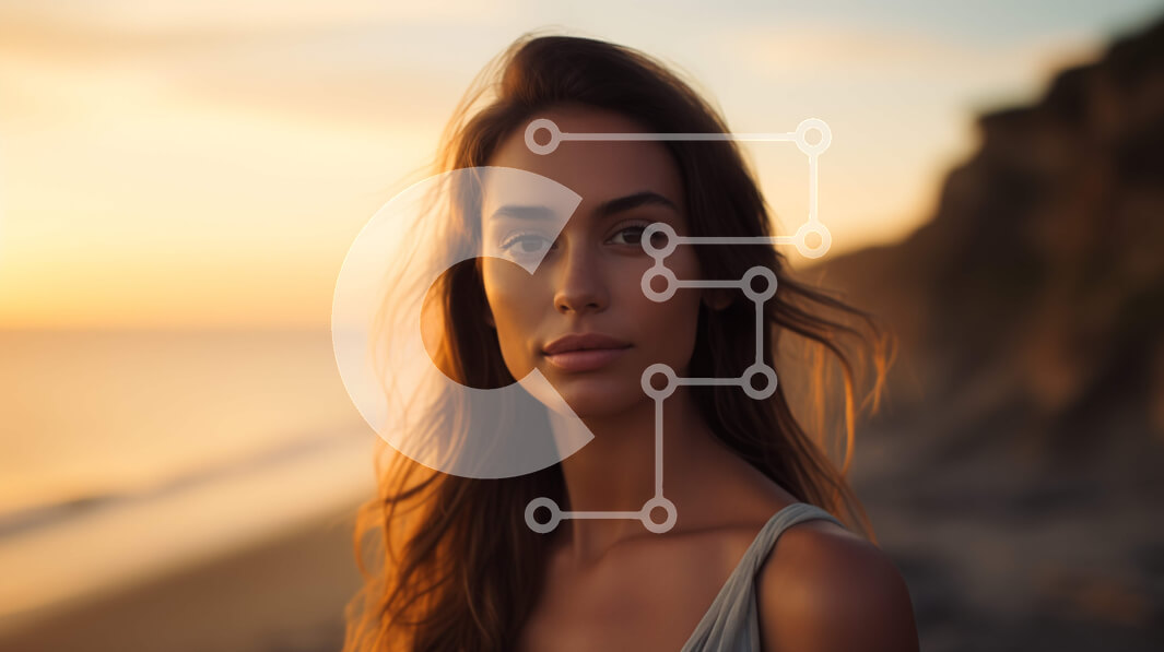 Intra Συλλεκτικό Ξύλινο Παζλ Plywood  4mm - Όμορφη γυναίκα στο ηλιοβασίλεμα στην παραλία Σε Ξύλινο Κουτί - Διαστάσεις Puzzle: 10x10 cm – 25 κομμάτια