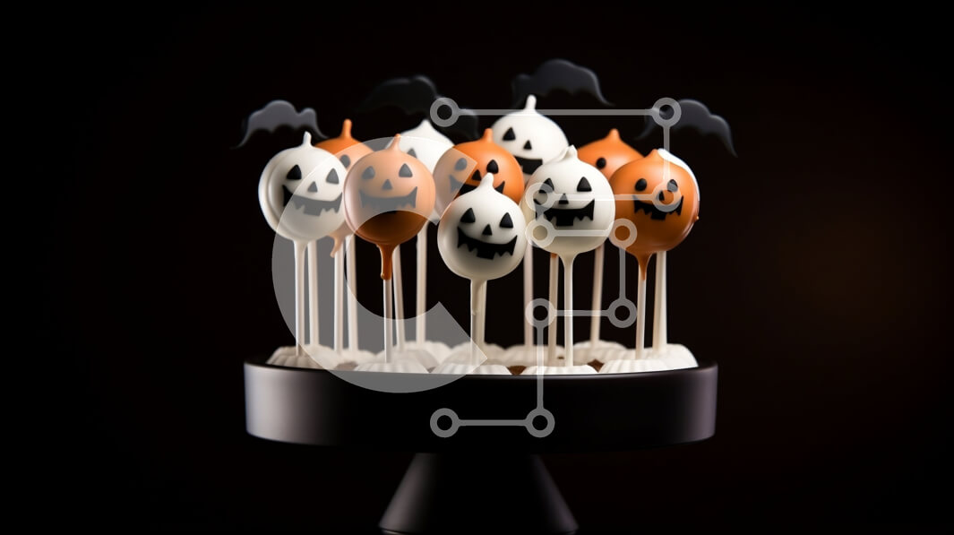 Σετ των 2 Intra Συλλεκτικό Ξύλινο Παζλ Plywood  4mm - Απόκριες κέικ σκάει και cupcakes σε μαύρη βάση κέικ Σε Ξύλινο Κουτί - Διαστάσεις: 10x10 cm – 25 κομμάτια