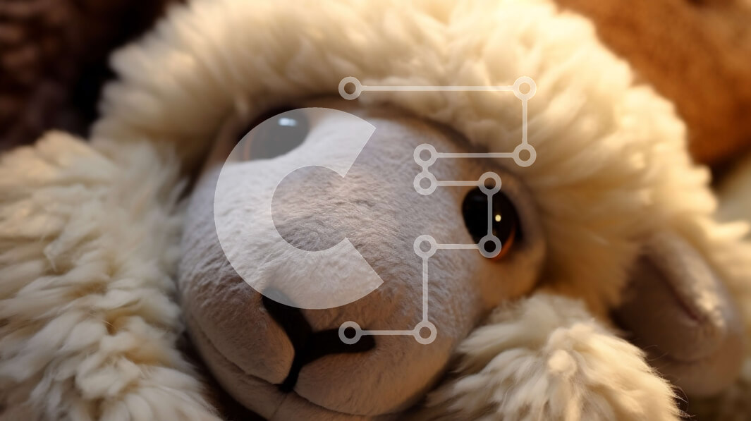 Σετ των 2 Intra Συλλεκτικό Ξύλινο Παζλ Plywood  4mm - Κοντινό πλάνο γεμισμένων προβάτων Σε Ξύλινο Κουτί - Διαστάσεις: 10x10 cm – 25 κομμάτια