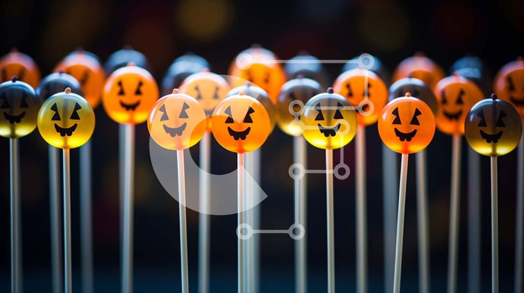 Intra Συλλεκτικό Ξύλινο Παζλ Plywood  4mm - Πολύχρωμα γλειφιτζούρια κολοκύθας με φώτα LED Σε Ξύλινο Κουτί - Διαστάσεις: 10x10 cm – 25 κομμάτια