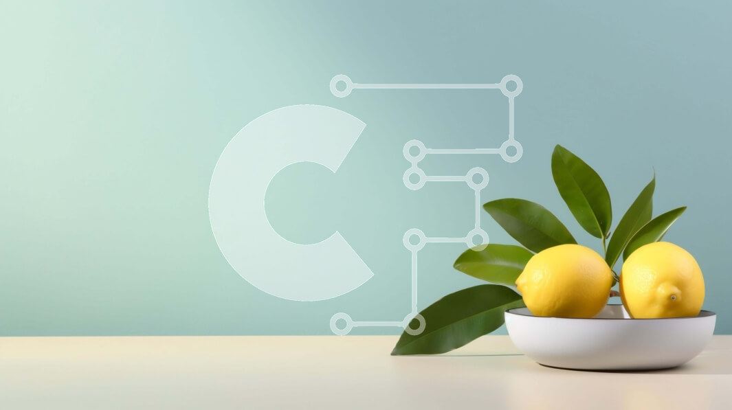 Σετ των 2 Intra Συλλεκτικό Ξύλινο Παζλ Plywood  4mm - Φρέσκα λεμόνια σε ένα μπολ σε μπλε φόντο Σε Ξύλινο Κουτί - Διαστάσεις: 10x10 cm – 25 κομμάτια