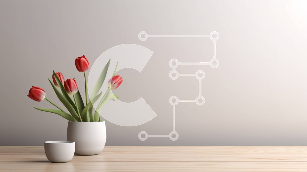 Intra Συλλεκτικό Ξύλινο Παζλ Plywood  4mm - Κόκκινες τουλίπες σε λευκό βάζο σε ξύλινο τραπέζι Σε Ξύλινο Κουτί - Διαστάσεις: 10x10 cm – 25 κομμάτια