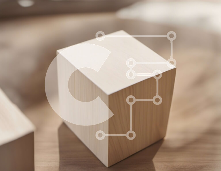 Intra Συλλεκτικό Ξύλινο Παζλ Plywood  4mm - Ξύλινα μπλοκ σε ένα τραπέζι Σε Ξύλινο Κουτί - Διαστάσεις: 10x10 cm – 25 κομμάτια