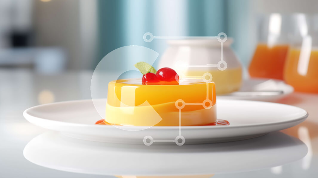 Σετ των 2 Intra Συλλεκτικό Ξύλινο Παζλ Plywood  4mm - Επιδόρπιο πορτοκαλιού με κεράσι σε λευκό πιάτο Σε Ξύλινο Κουτί - Διαστάσεις: 10x10 cm – 25 κομμάτια