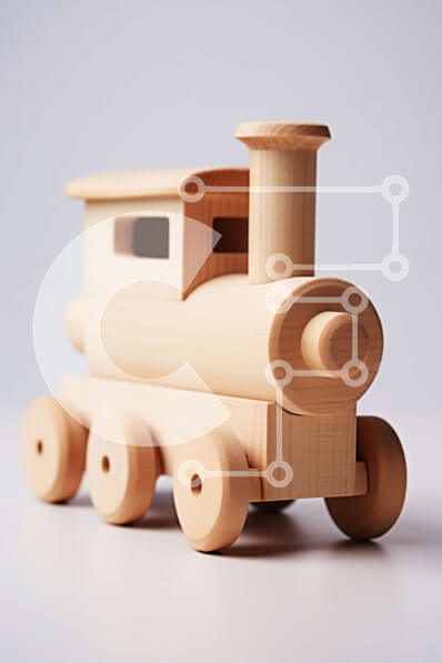 Intra Συλλεκτικό Ξύλινο Παζλ Plywood  4mm - Πολύχρωμο Ξύλινο Παιχνίδι Τρένο για παιδιά Σε Ξύλινο Κουτί - Διαστάσεις: 10x10 cm – 25 κομμάτια