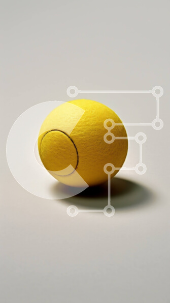 Intra Συλλεκτικό Ξύλινο Παζλ Plywood  4mm - Κίτρινη σφαίρα σε μια γκρίζα επιφάνεια Στοκ Φωτογραφία Σε Ξύλινο Κουτί - Διαστάσεις: 10x10 cm – 25 κομμάτια