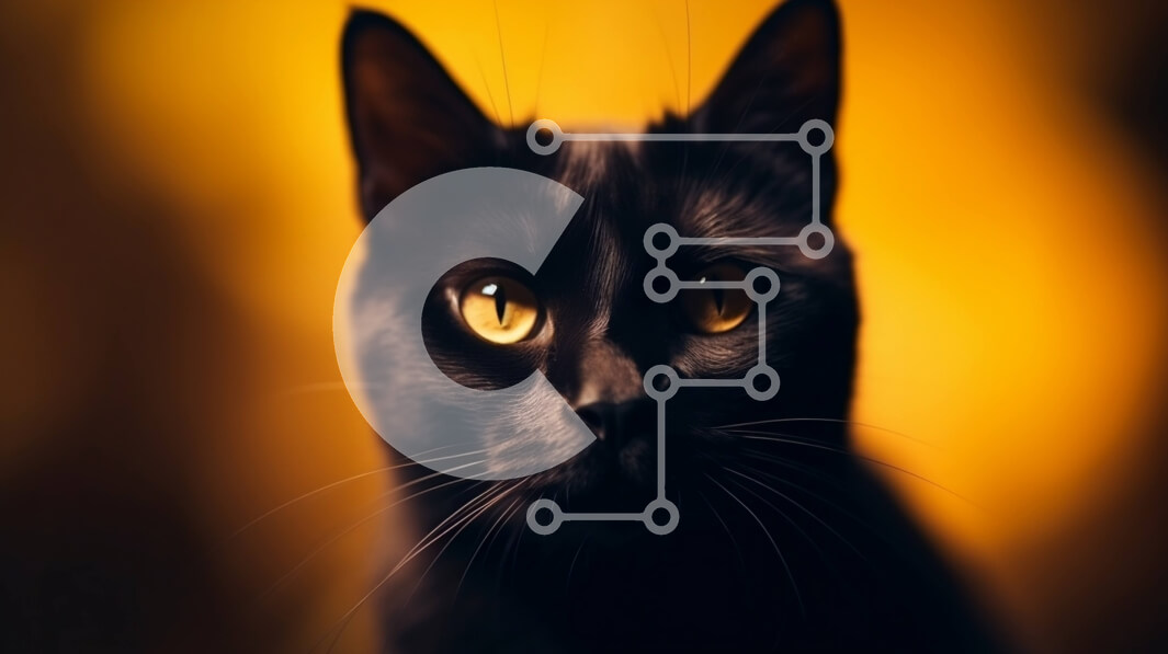 Σετ των 2 Intra Συλλεκτικό Ξύλινο Παζλ Plywood  4mm - Μαύρη γάτα με έντονα κίτρινα μάτια Σε Ξύλινο Κουτί - Διαστάσεις: 10x10 cm – 25 κομμάτια