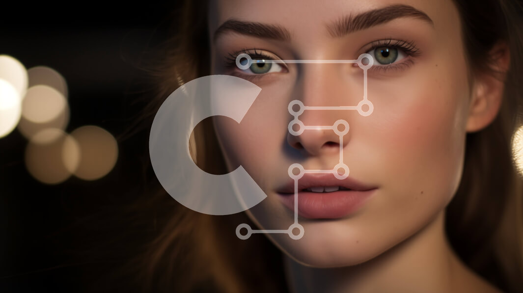 Intra Συλλεκτικό Ξύλινο Παζλ Plywood  4mm - Κοντινό πλάνο της ελκυστικής νεαρής γυναίκας με τα πράσινα μάτια Σε Ξύλινο Κουτί - Διαστάσεις Puzzle: 10x10 cm – 25 κομμάτια