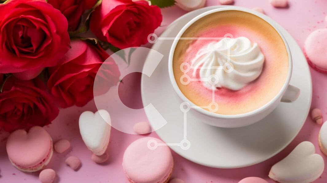 Σετ των 2 Intra Συλλεκτικό Ξύλινο Παζλ Plywood  4mm - Καφές του Αγίου Βαλεντίνου και αμυγδαλωτά με κόκκινα τριαντάφυλλα Σε Ξύλινο Κουτί - Διαστάσεις: 10x10 cm – 25 κομμάτια