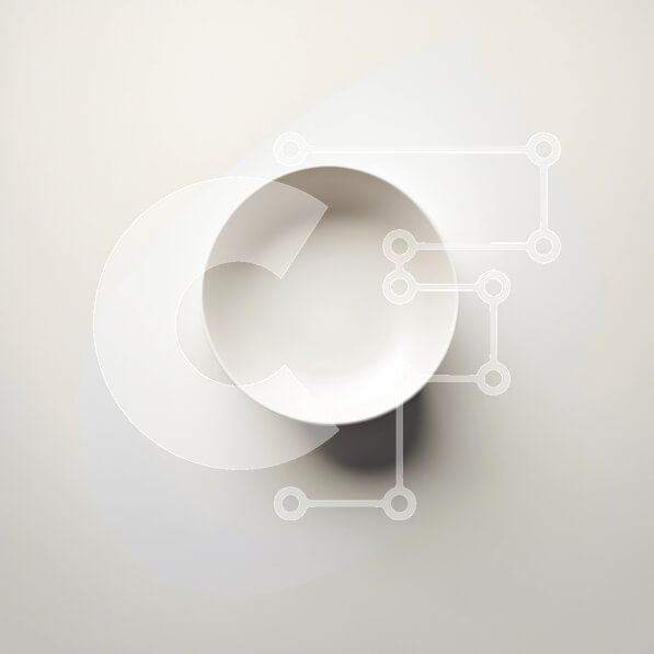 Intra Συλλεκτικό Ξύλινο Παζλ Plywood  4mm - Μινιμαλιστικό λευκό μπολ σε μια καθαρή λευκή επιφάνεια Σε Ξύλινο Κουτί - Διαστάσεις Puzzle: 10x10 cm – 25 κομμάτια