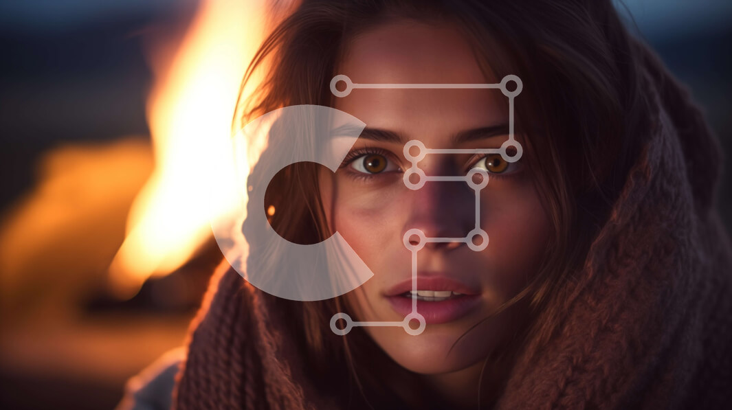 Intra Συλλεκτικό Ξύλινο Παζλ Plywood  4mm - Cozy Winter Vibes: Γυναίκα δίπλα στο τζάκι Σε Ξύλινο Κουτί - Διαστάσεις Puzzle: 10x10 cm – 25 κομμάτια