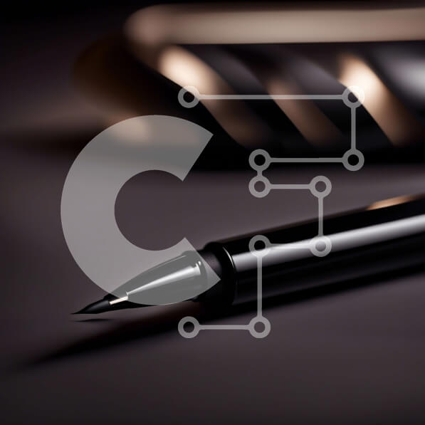 Intra Συλλεκτικό Ξύλινο Παζλ Plywood  4mm - Κομψό μαύρο στυλό σε σκούρο φόντο Σε Ξύλινο Κουτί - Διαστάσεις: 10x10 cm – 25 κομμάτια